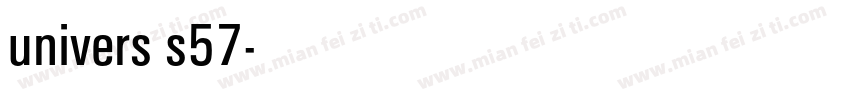 univers s57字体转换